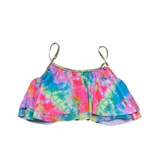 Betsey Johnson Tie Dye Bikini Swimsuit Top Size XL
